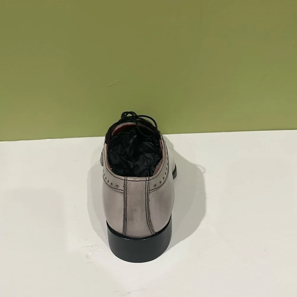 Fennix Italy shoes dressy leather calf /alligator gray/black - Picture 4 of 5